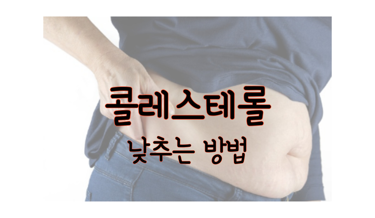 콜레스테롤 낮추는 방법